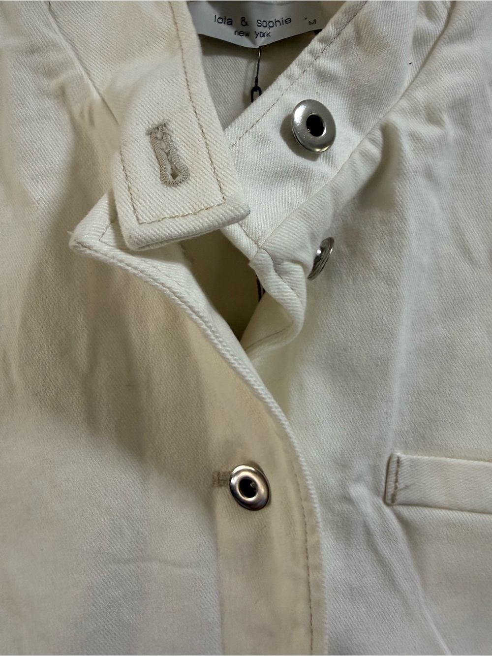 Lola & Sophie Cream Button-Front Vest - Picture 4 of 8